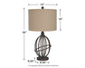 Manasa Metal Table Lamp (1/CN) Huntsville Furniture Outlet