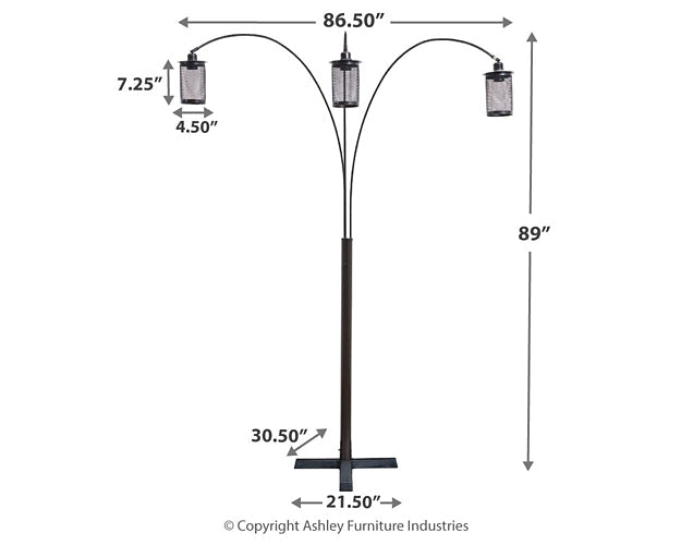 Maovesa Metal Arc Lamp (1/CN) Huntsville Furniture Outlet