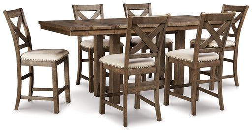 Moriville Counter Height Dining Table and 6 Barstools Huntsville Furniture Outlet