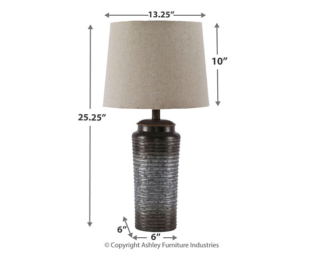 Norbert Metal Table Lamp (2/CN) Huntsville Furniture Outlet