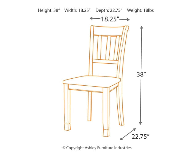 Owingsville Dining Table and 4 Chairs Huntsville Furniture Outlet