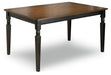Owingsville Dining Table and 4 Chairs and Bench Huntsville Furniture Outlet