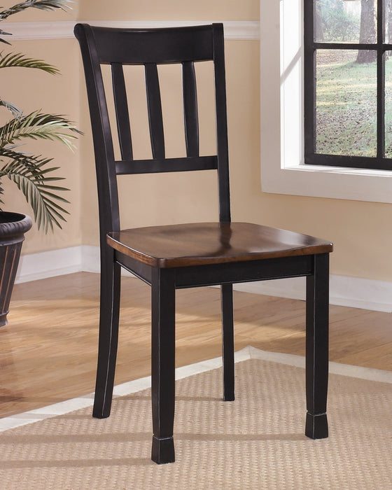 Owingsville Dining Table and 4 Chairs and Bench Huntsville Furniture Outlet