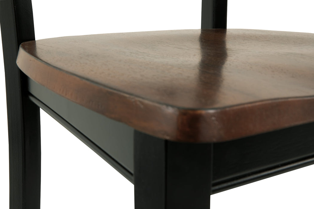 Owingsville Dining Table and 4 Chairs and Bench Huntsville Furniture Outlet