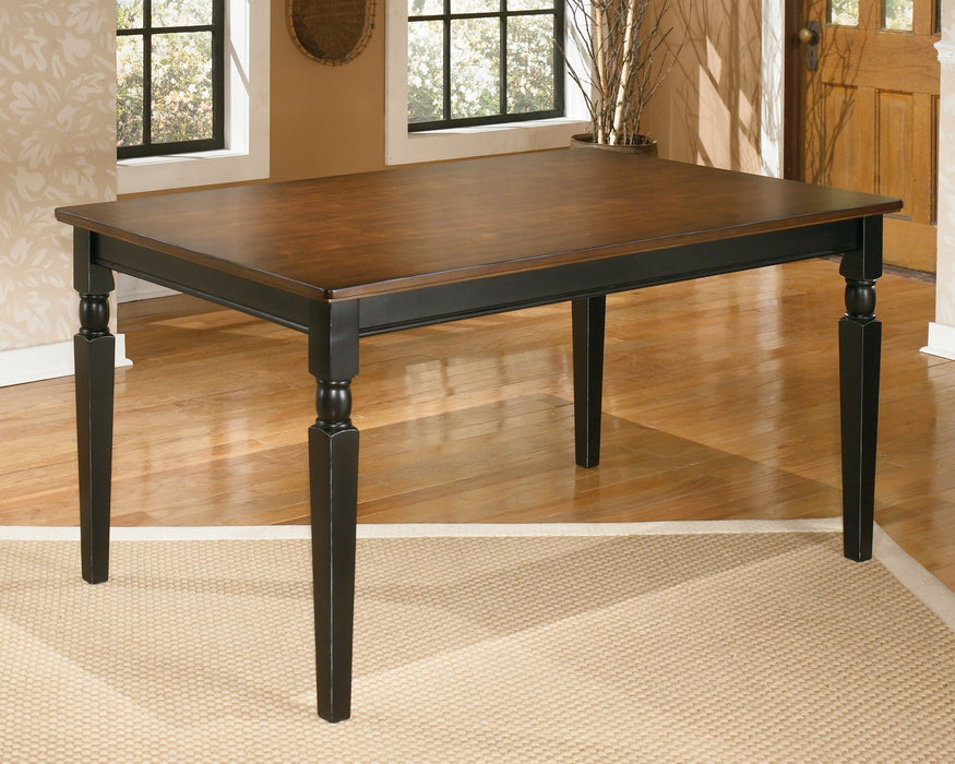 Owingsville Dining Table and 4 Chairs and Bench Huntsville Furniture Outlet
