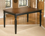 Owingsville Dining Table and 4 Chairs and Bench Huntsville Furniture Outlet