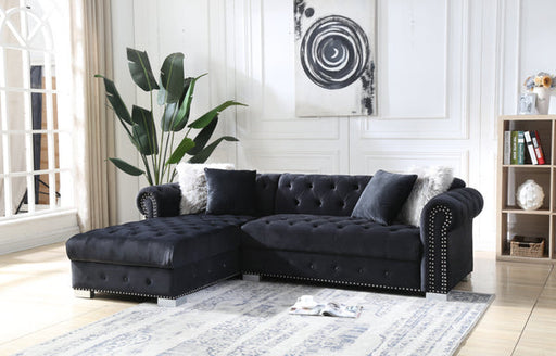 PERLA BLACK SECTIONAL Huntsville Furniture Outlet