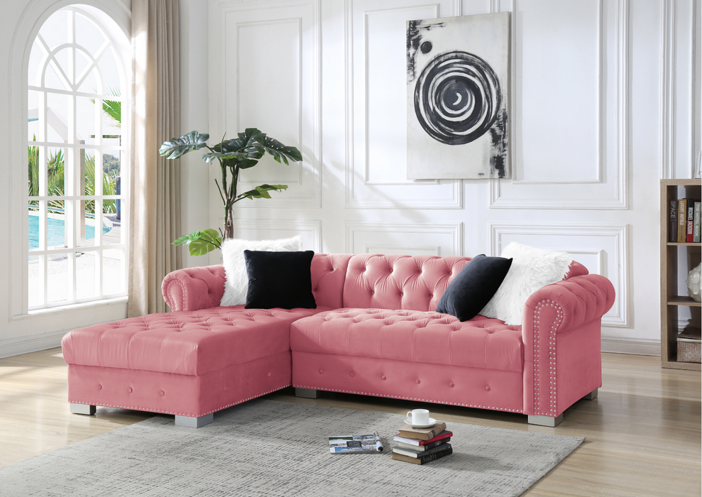 PERLA PINK SECTIONAL Huntsville Furniture Outlet