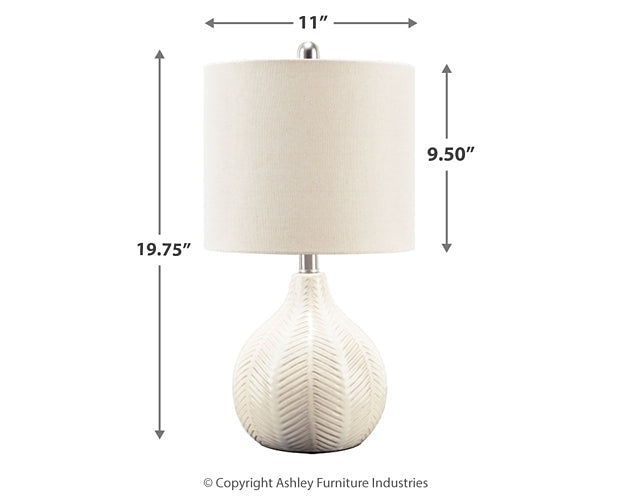 Rainermen Ceramic Table Lamp (1/CN) Huntsville Furniture Outlet