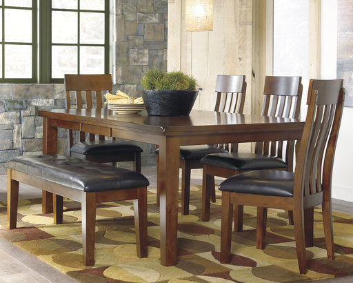 Ralene Dining Table and 4 Chairs and Bench Huntsville Furniture Outlet