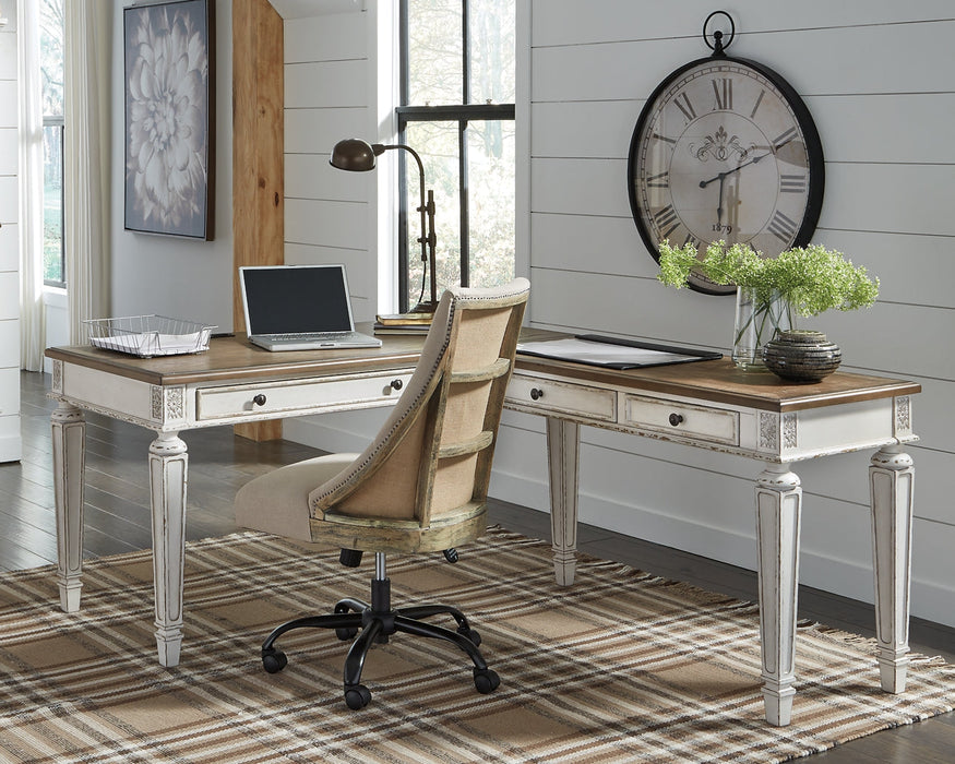 Realyn 2-Piece Home Office Desk Huntsville Furniture Outlet