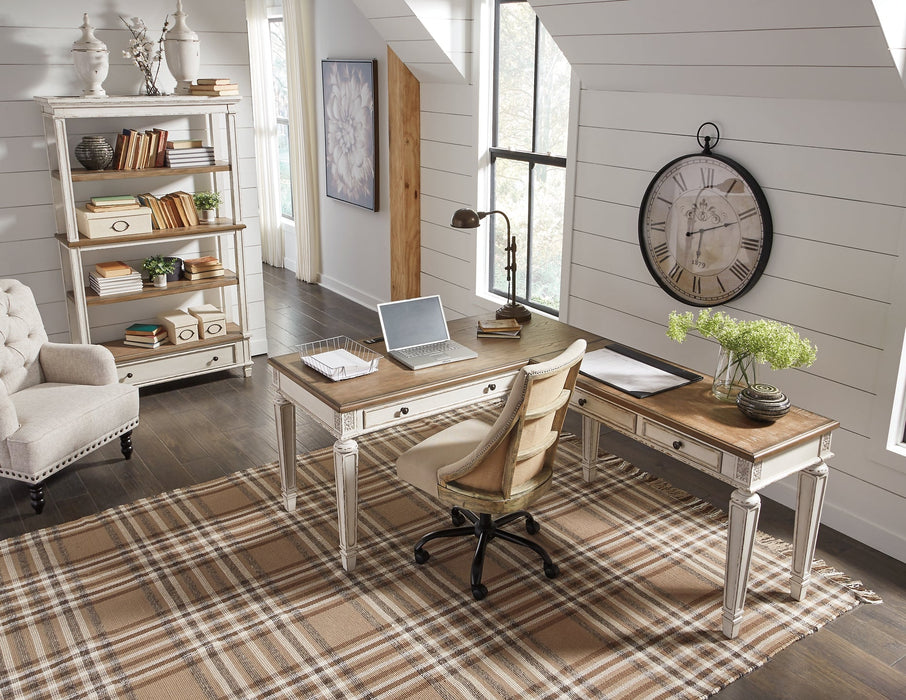 Realyn 2-Piece Home Office Desk Huntsville Furniture Outlet