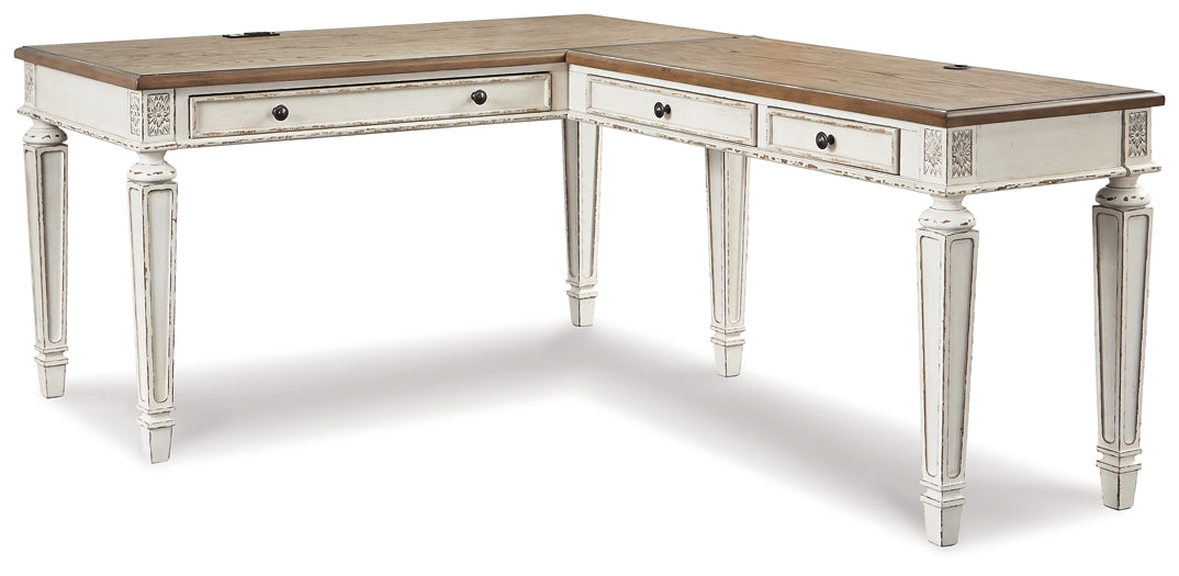 Realyn 2-Piece Home Office Desk Huntsville Furniture Outlet