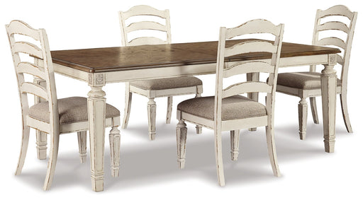 Realyn Dining Table and 4 Chairs Huntsville Furniture Outlet