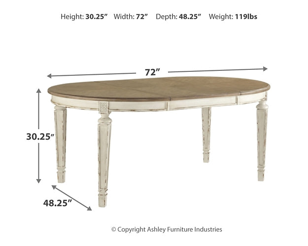 Realyn Dining Table and 6 Chairs Huntsville Furniture Outlet
