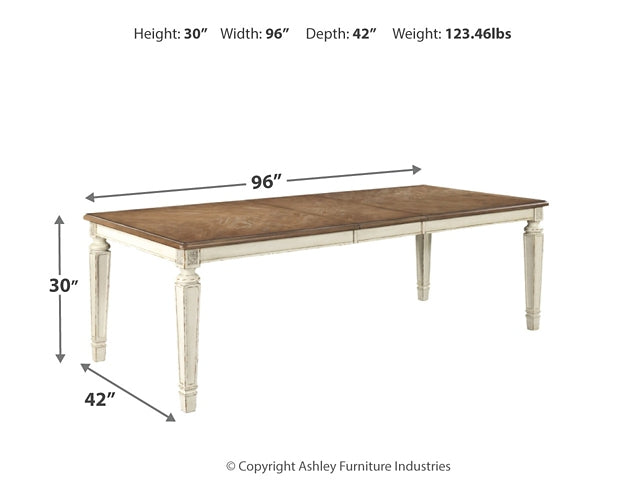 Realyn Dining Table and 6 Chairs Huntsville Furniture Outlet