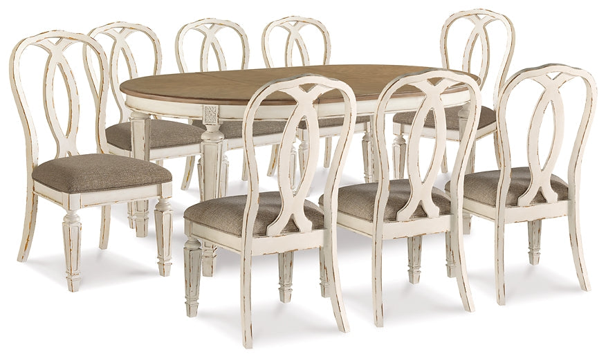 Realyn Dining Table and 8 Chairs Huntsville Furniture Outlet