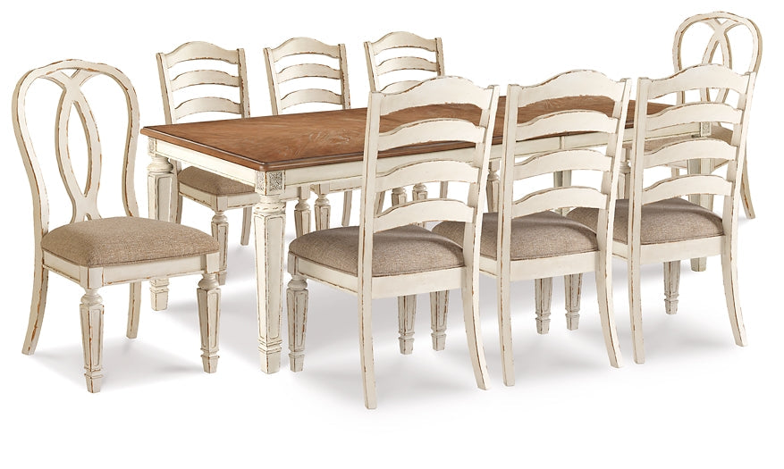 Realyn Dining Table and 8 Chairs Huntsville Furniture Outlet