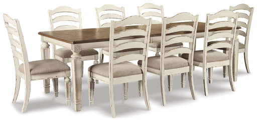Realyn Dining Table and 8 Chairs Huntsville Furniture Outlet