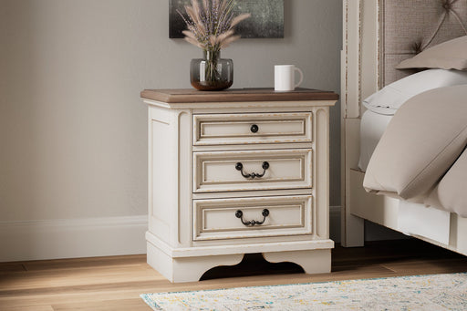 Realyn Three Drawer Night Stand Huntsville Furniture Outlet