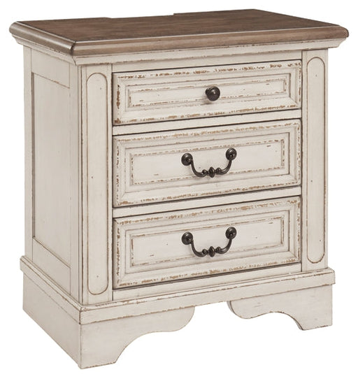 Realyn Three Drawer Night Stand Huntsville Furniture Outlet