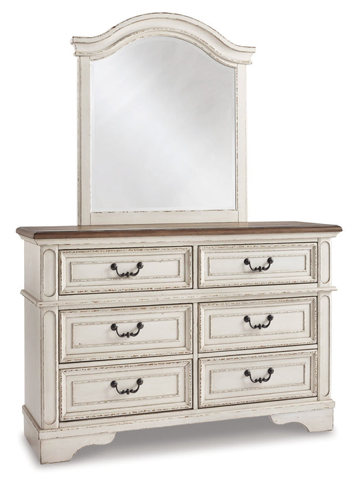 Realyn Twin Panel Bed with Mirrored Dresser, Chest and Nightstand Huntsville Furniture Outlet