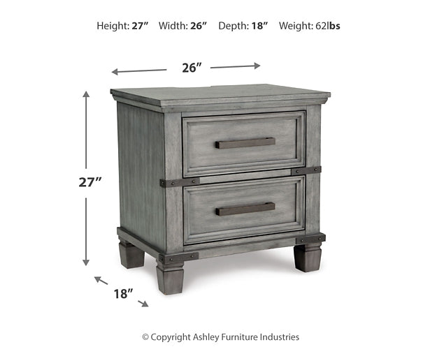 Russelyn Two Drawer Night Stand Huntsville Furniture Outlet