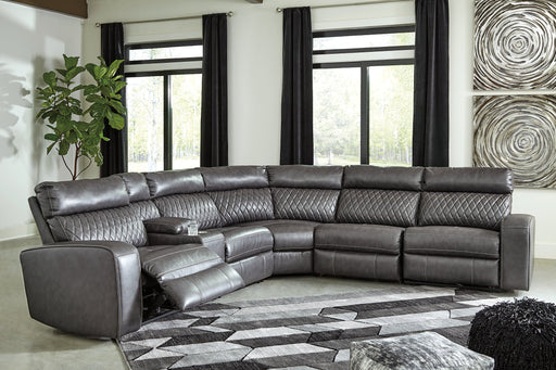 Samperstone 6-Piece Power Reclining Sectional Huntsville Furniture Outlet