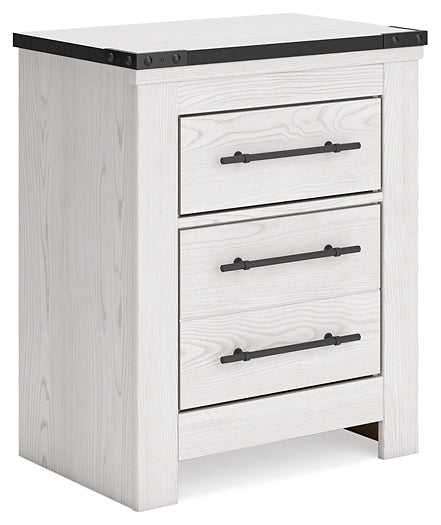 Schoenberg Two Drawer Night Stand Huntsville Furniture Outlet