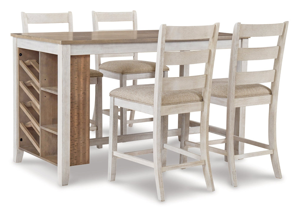 Skempton Counter Height Dining Table and 4 Barstools Huntsville Furniture Outlet