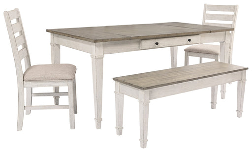 Skempton Dining Table and 2 Chairs and Bench Huntsville Furniture Outlet