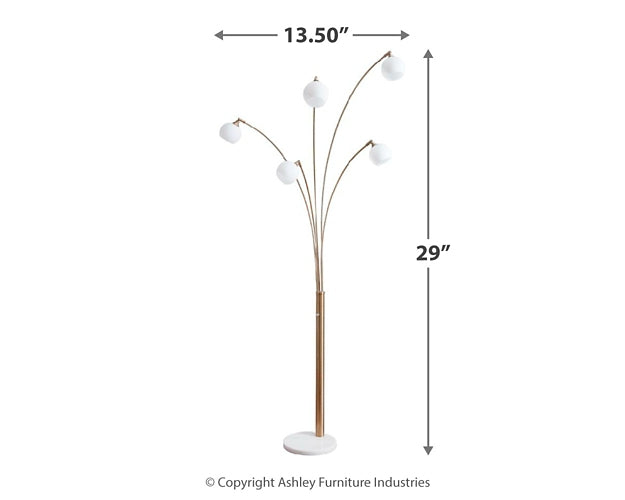 Taliya Metal Arc Lamp (1/CN) Huntsville Furniture Outlet