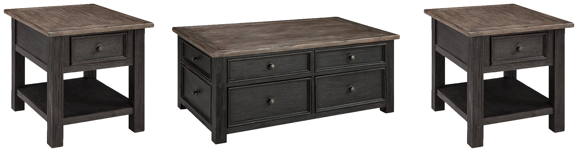 Tyler Creek Coffee Table with 2 End Tables Huntsville Furniture Outlet