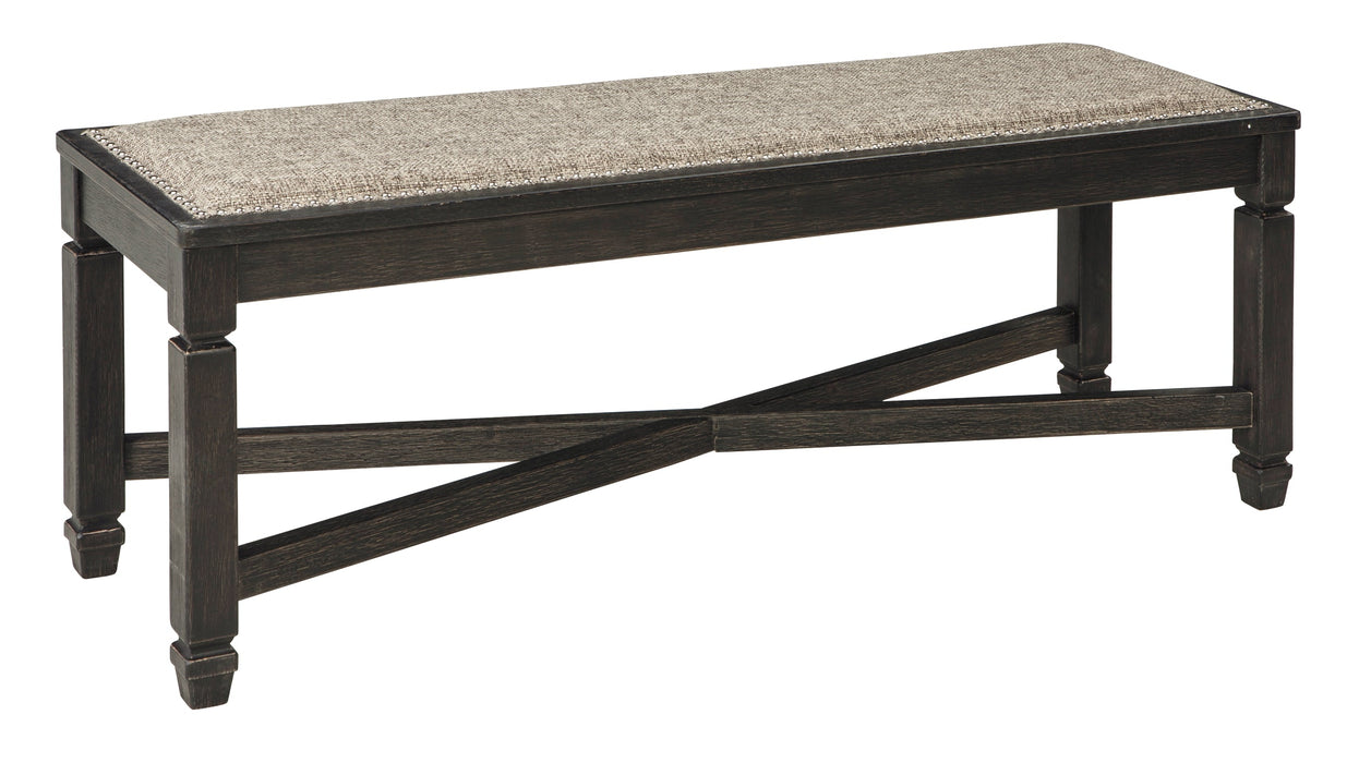 Tyler Creek Dining Table and 4 Chairs and Bench Huntsville Furniture Outlet