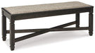 Tyler Creek Dining Table and 4 Chairs and Bench Huntsville Furniture Outlet