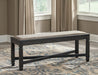 Tyler Creek Dining Table and 4 Chairs and Bench Huntsville Furniture Outlet