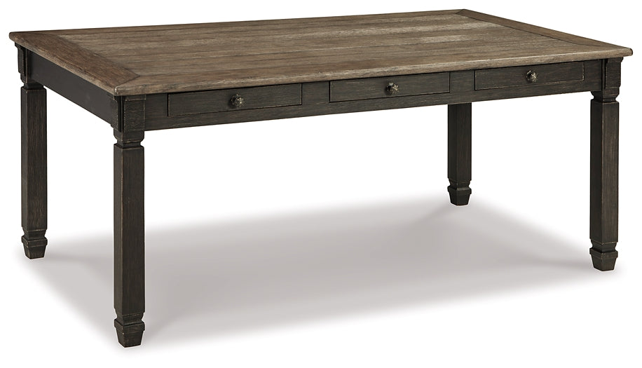 Tyler Creek Dining Table and 4 Chairs and Bench Huntsville Furniture Outlet