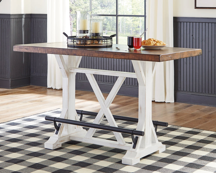 Valebeck Counter Height Dining Table and 4 Barstools Huntsville Furniture Outlet