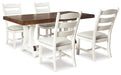 Valebeck Dining Table and 4 Chairs Huntsville Furniture Outlet